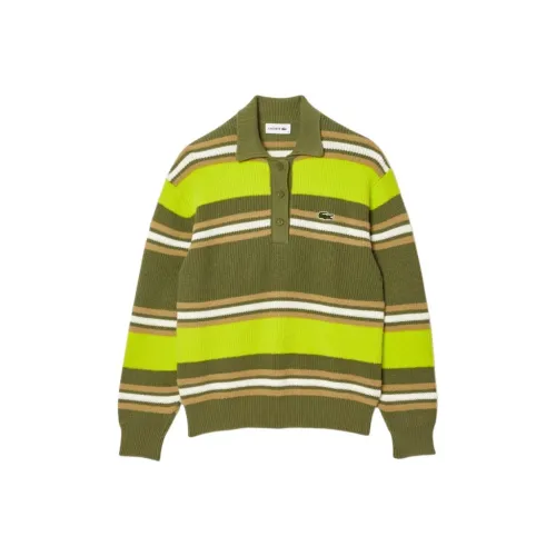 Поло LACOSTE Collaboration Женское Хаки Зеленый