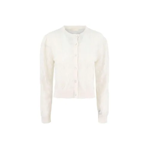 Ulla Johnson SS24 Кашемир Свитер Женский Айвори Белый