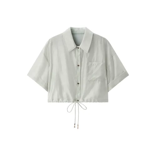 PEACEBIRD Рубашка Женская Светло-Зеленая