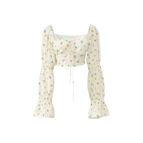 HUINIAN Абрикос Женские Рубашки