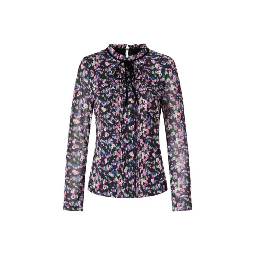 JZ. ANNAKRO Рубашка Женская Цветочная Черная