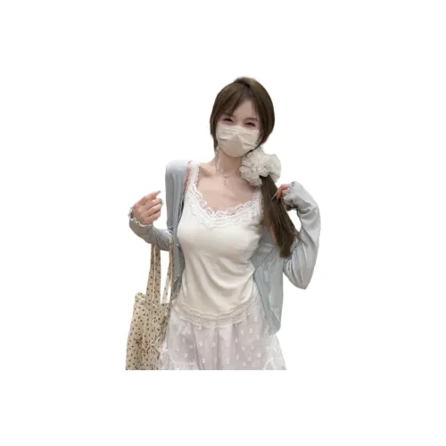 Mu Xiao Xin Топ на бретелях Женская Белая