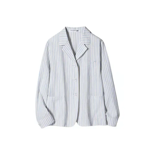 UNIQLO X Ines de la Fressange Светло-синие Женские Рубашки