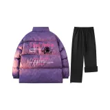 Комплект одежды (Фиолетовый топ + Черные штаны с флисовой подкладкой)