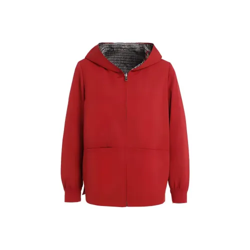 QIAOWANNI Куртка Женская Jujube Paste Красная