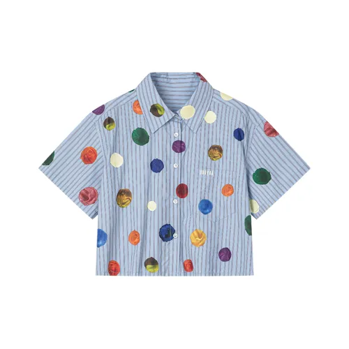 UOOYAA Принт Женские Рубашки