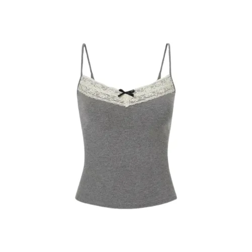 ABBY GODDESS Топ на бретелях Женский Серый
