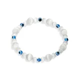 Белый браслет Demon Eye 02