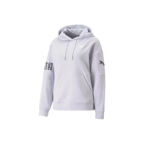PUMA POWER NOVA SHINE COLORBLOCK Худи Толстовка Женская Фиолетовая