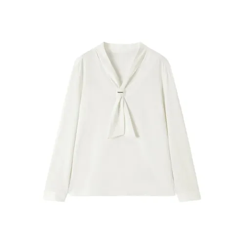 EICHITOO Экрю Женские Рубашки