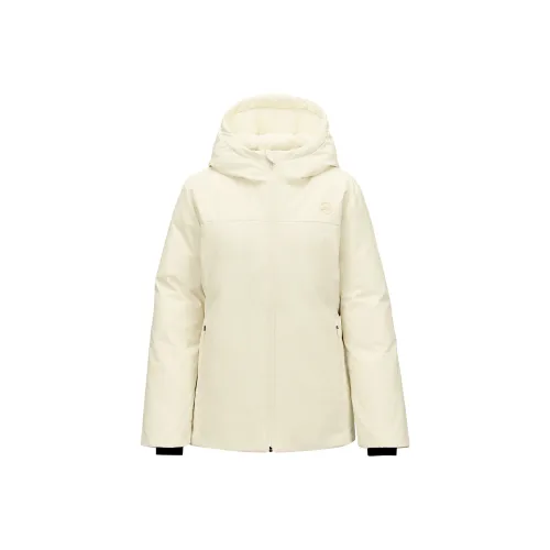 Skechers Basic Sports Series Пуховик Женские Pearl White