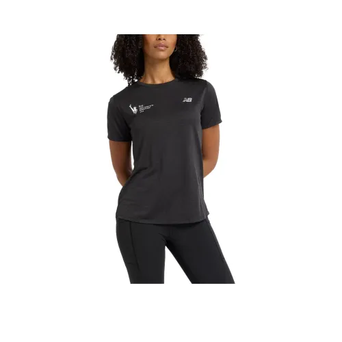 New Balance NYC Marathon AthleticsNYRR Стандартная футболка женская черная