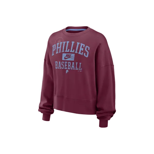 nike Philadelphia Phillies Cooperstown Свод Толстовка Philadelphia Phillies PHILLIPS Женские Каштановый
