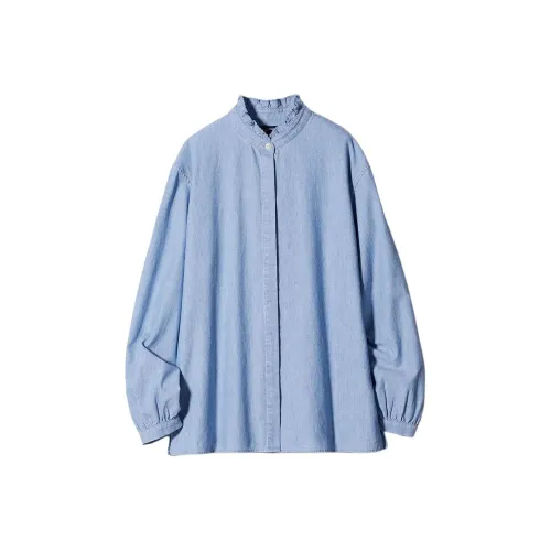 UNIQLO X Ines de la Fressange Синие Женские Рубашки