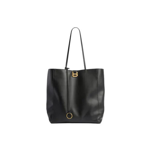 Balenciaga HOURGLASS Коровья кожа Тоут Сумка Сумка для покупок Сумка Сумка через плечо Женская Черная