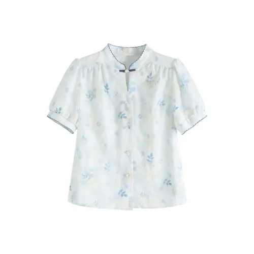 Accommodation BOOK Рубашка Женская Синие Цветок