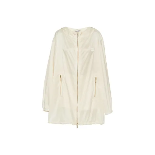 MIU MIU Куртка Женская Айвори Белый