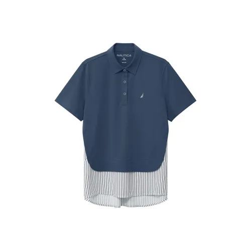 NAUTICA Поло Женское Светло-Темно-Синий