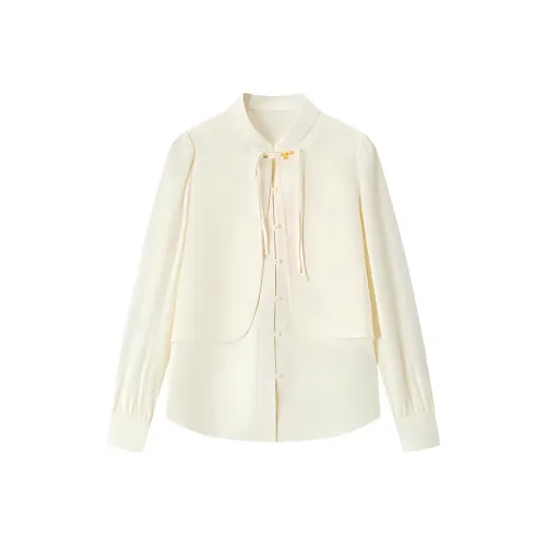 EICHITOO Рубашка Женская Натуральный Белый 09