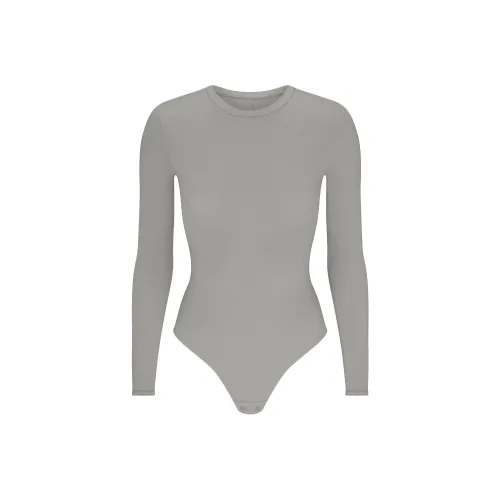 SKIMS Valentine's Day Collection SS25 Подходит для всех Длинный рукав Воротник Комбинезон Женский Дым