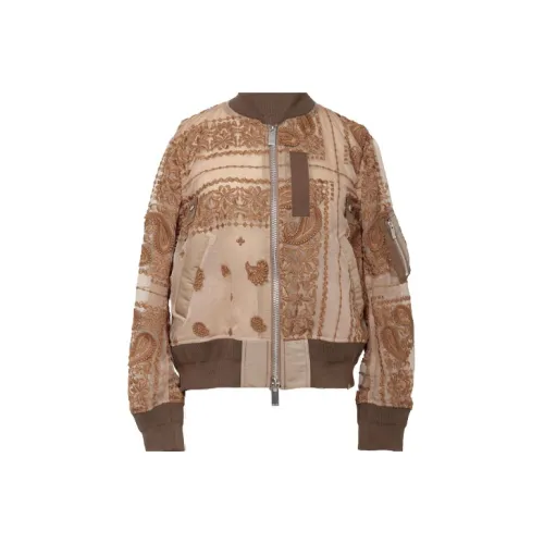 sacai Бежевые Женские Куртки
