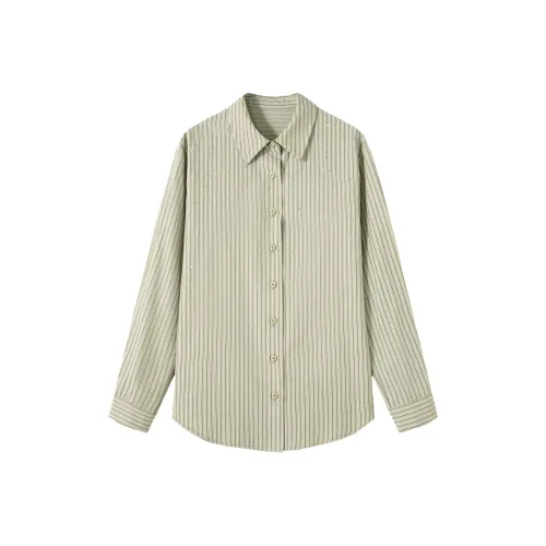 IHIMI Мятно-зеленые Женские Рубашки