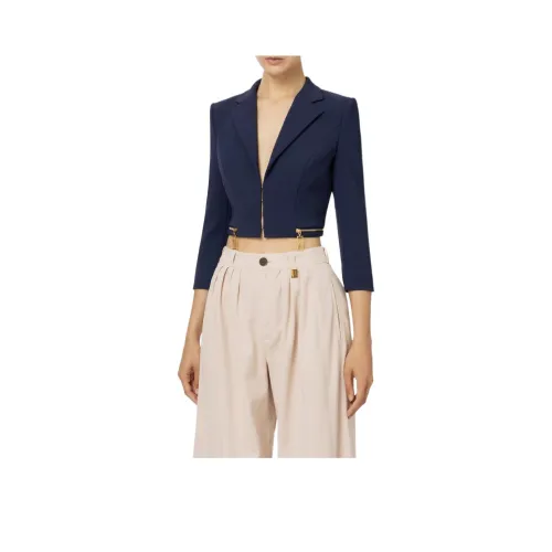 Elisabetta Franchi Куртки и Пальто Женские Морской Синий