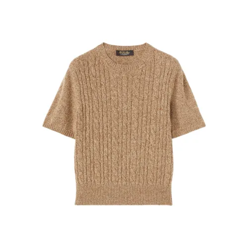 Loro Piana Хаки Женские Кашемировые Свитеры