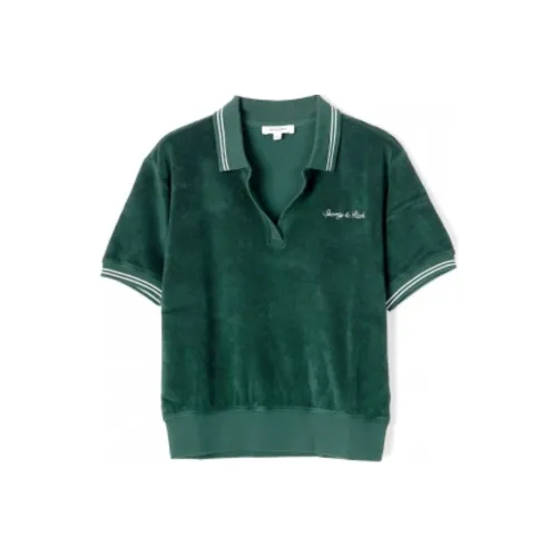 SPORTY RICH Поло Женское Зеленое