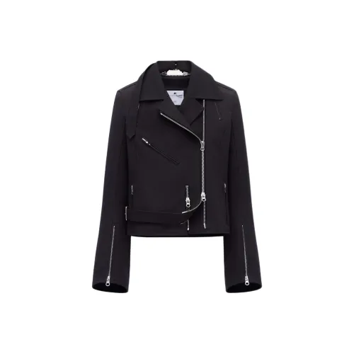 COURREGES SS24 MODULAR Хлопок Байкерская куртка Куртки Пальто Женские Черный Черный