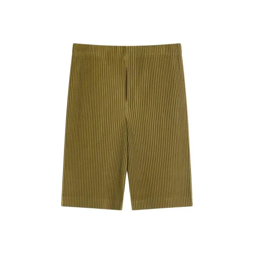 Homme Plissé Issey Miyake Повседневные шорты Мужские Оливковые