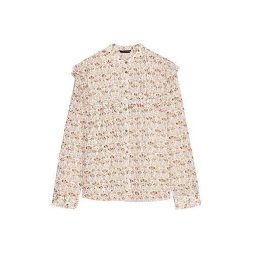 ZARA Рубашка Женская Коричневая Желтая