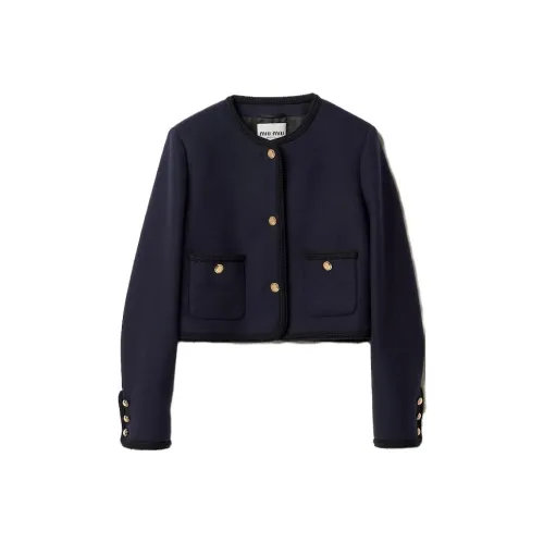 MIU MIU Темно-синие Женские Куртки