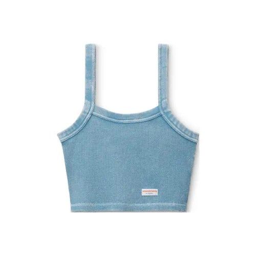 Alexander Wang Bodywear series FW24 Майка Женская Выстиранный Синий