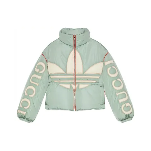 GUCCI X ADIDAS Originals SS22 Пуховик Женский Мятно-Зеленый