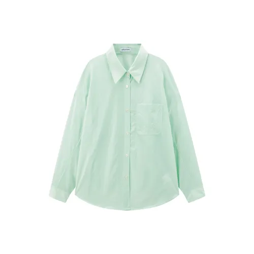 PEACEBIRD Аква-зеленая рубашка Женские рубашки