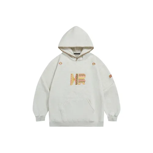 PAZZO Тяжелый Вышивка Свободный крой Толстовка Унисекс Light Серый