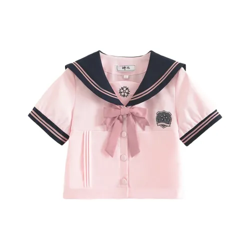 SHENBEI JK Рубашка Женская Вечерняя Вишнево-Розовая