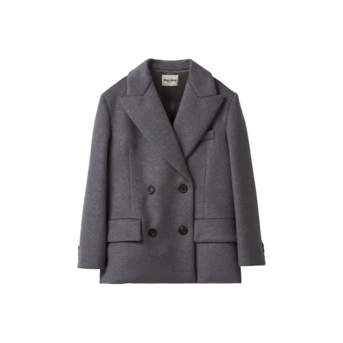 MIU MIU FW23 Куртки и Пальто Женские Серый