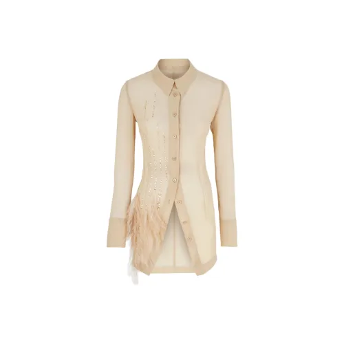 The Attico SS25 Рубашка Женская Светло-Розовая