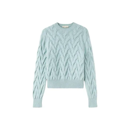 Loro Piana FW24 Кашемир Свитер Женские Lang Зеленый Смешанный цвет