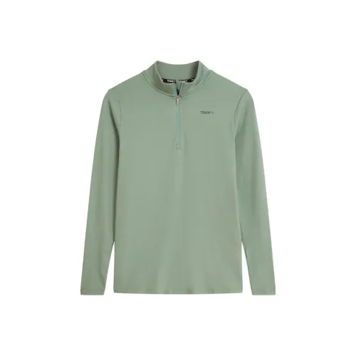 PUMA EVOLVE Женские Полузастежка Тренировки Топ Свитшот Женские Зеленый