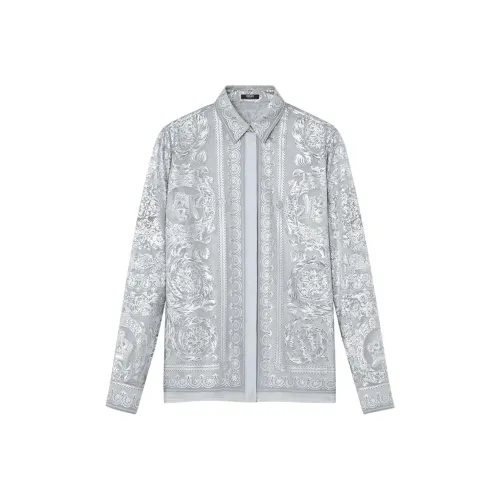 VERSACE SS25 Рубашка Женская Светло-Серый