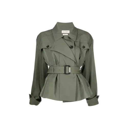 Alexander McQueen SS23 Куртка Женская Темно-зеленая