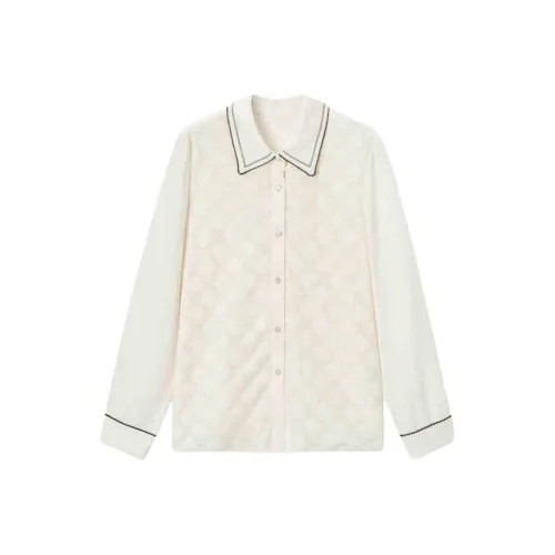 EICHITOO Экрю Женские Рубашки