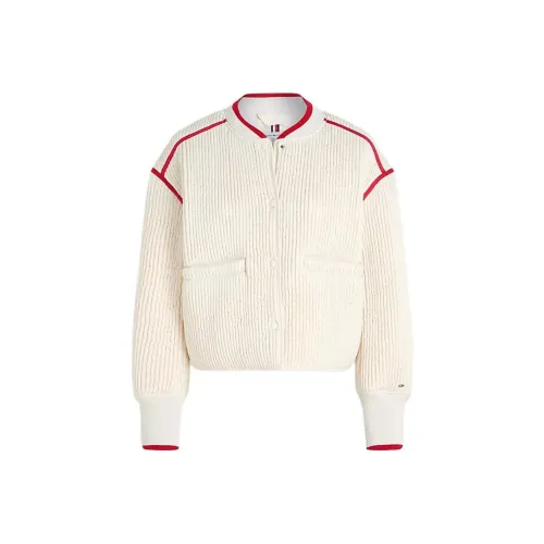 Tommy Hilfiger Quilted TH Crest PADDED BOMBER Куртка Куртки Пальто Женские Экрю