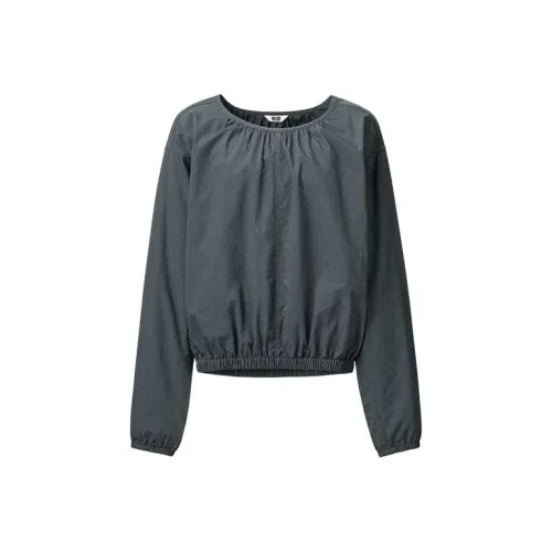 UNIQLO SS24 Рубашка Женская Асфальт Серый