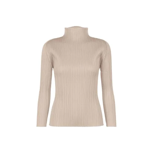 PLEATS PLEASE ISSEY MIYAKE Рубашка Женская Серый Бежевый Ткань