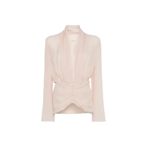 POPO.INFO С утяжкой на талии Плиссированный Длинный Рукав Женские