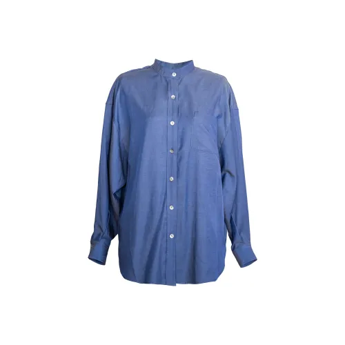 ROEYSHOUSE Рубашка Женская Джинсовая Синяя